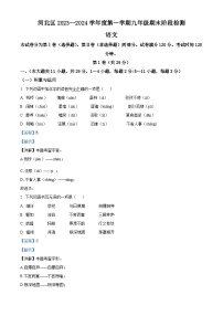 天津市河北区2023-2024学年九年级上学期期末语文试题（解析版）