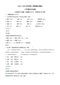 辽宁省丹东市凤城市2023-2024学年八年级上学期期末语文试题（解析版）