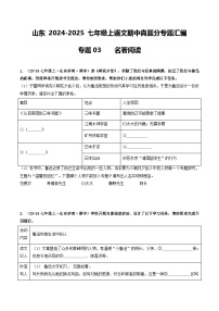 山东 2024-2025 七年级上语文期中真题分专题汇编  专题03    名著阅读（不含答案版）