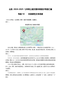 山东 2024-2025 七年级上语文期中真题分专题汇编  专题10    非连续性文本阅读（含答案解析版）