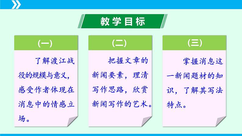 统编版八年级语文上册同步教学课件第1课 消息二则（《我三十万大军胜利南渡长江》《人民解放军百万大军横渡长江》）第2页