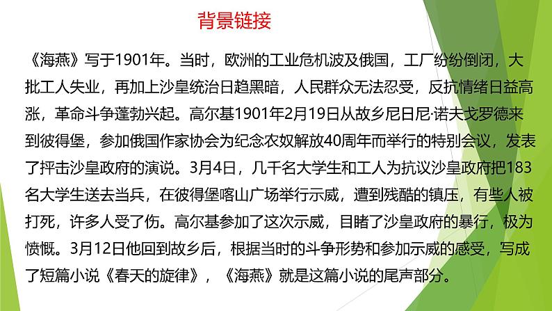 课件：部编版语文九年级下册第4课 海燕第5页