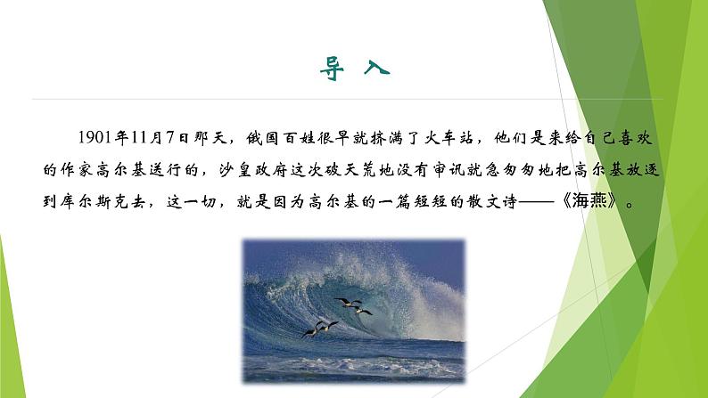 课件：部编版语文九年级下册第4课　海燕第3页