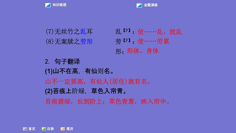 中考语文一轮复习课内文言文考点过关复习课件04：陋室铭（含答案）第4页