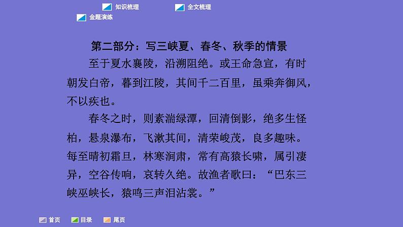 中考语文一轮复习课内文言文考点过关复习课件07：三峡（含答案）第4页