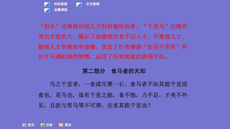 中考语文一轮复习课内文言文考点过关复习课件12：马说（含答案）第4页