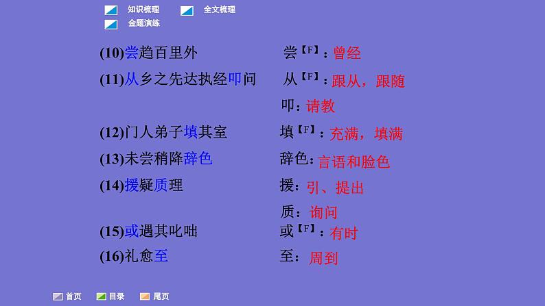 中考语文一轮复习课内文言文考点过关复习课件24：送东阳马生序（节选）（含答案）第5页