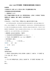 陕西省咸阳市实验中学2024-2025学年九年级上学期期中语文试题（解析版）