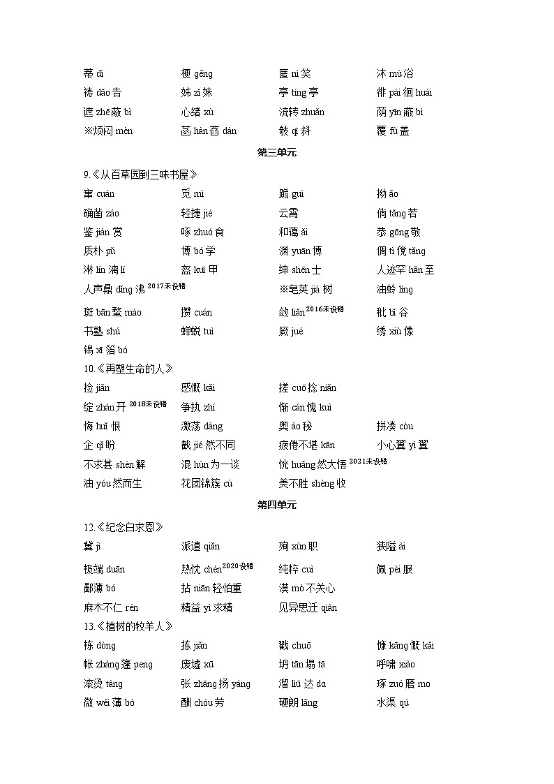 中考语文一轮专题复习：字音辨析 专项练习题（含答案）第3页