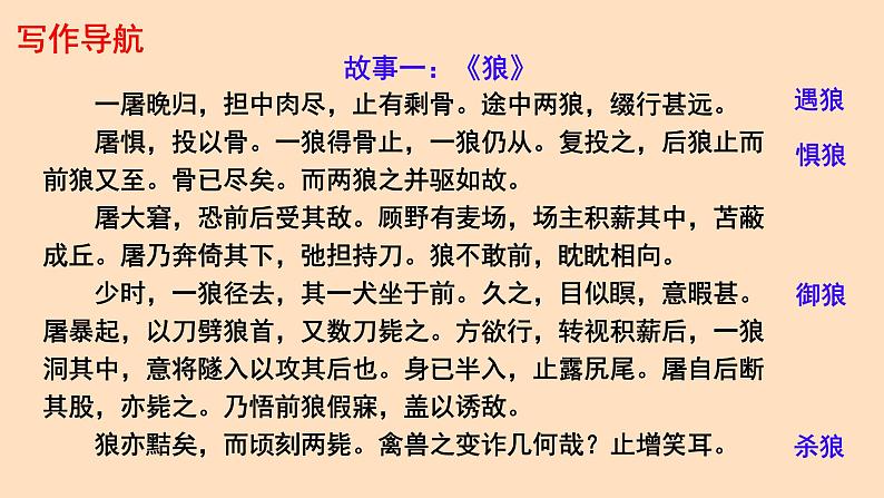 初中语文人教部编版八年级下册第六单元 写作 学写故事 课件第7页