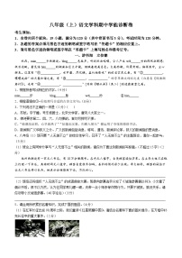 浙江省温州市鹿城区2024-2025学年八年级上学期期中语文试题