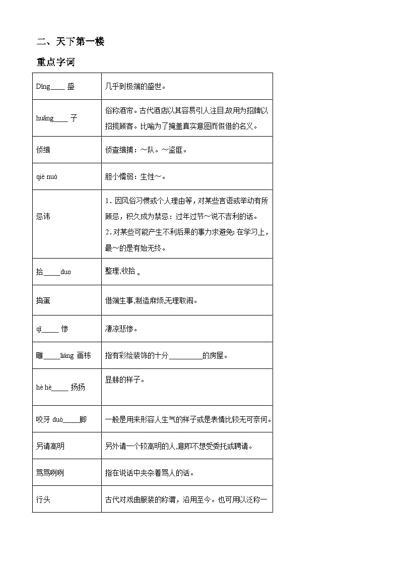 部编版初中语文九年级下册同步讲练测九年级下册第五单元01讲核心（解析版）第3页