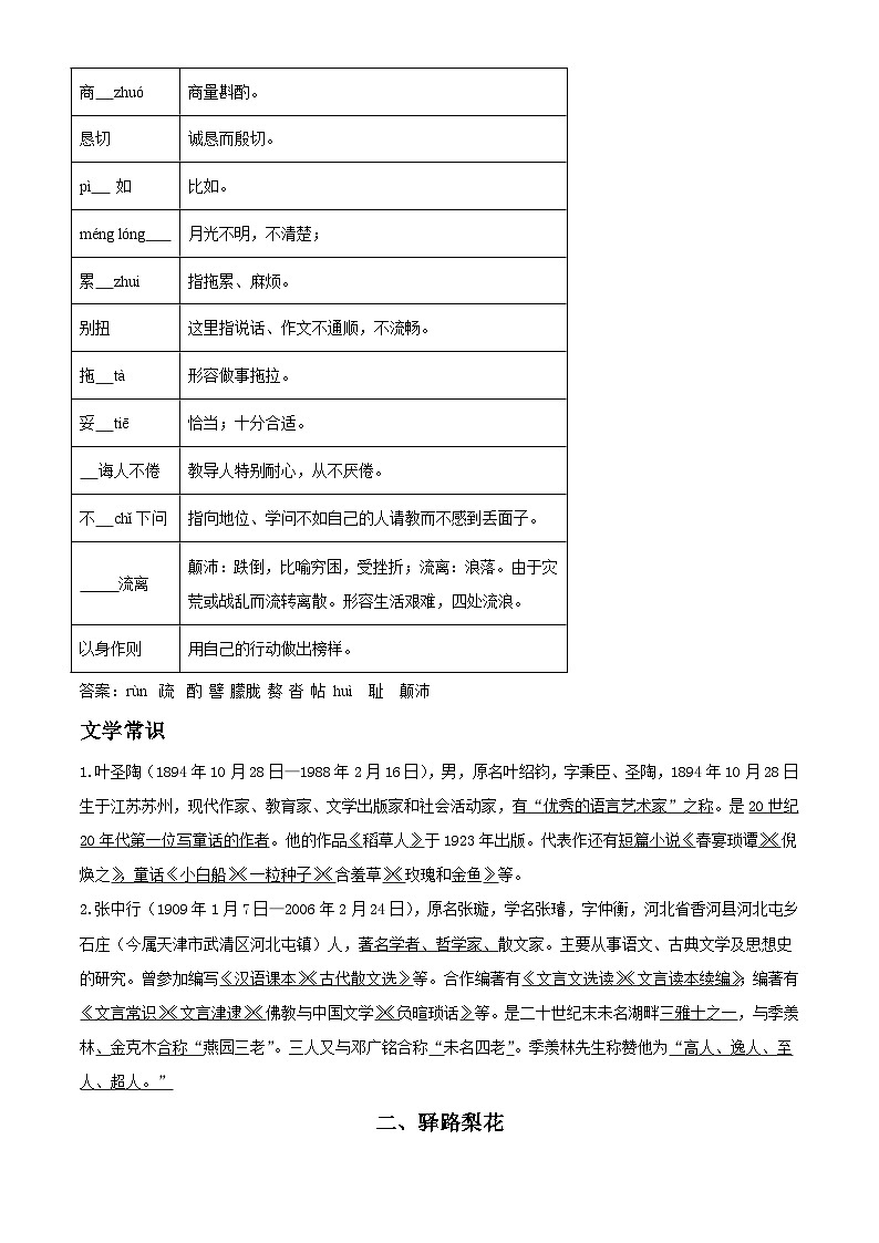 部编版初中语文七年级下册同步讲练测七年级下册第四单元01讲核心（解析版）第2页