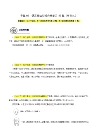 (浙江专用)初中语文七年级下册期中专题练习专题03  语言表达与综合性学习25题（2份，原卷版+解析版）