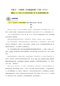 (浙江专用)初中语文七年级下册期中专题练习专题09  小说阅读（必考题型梳理）53题（2份，原卷版+解析版）