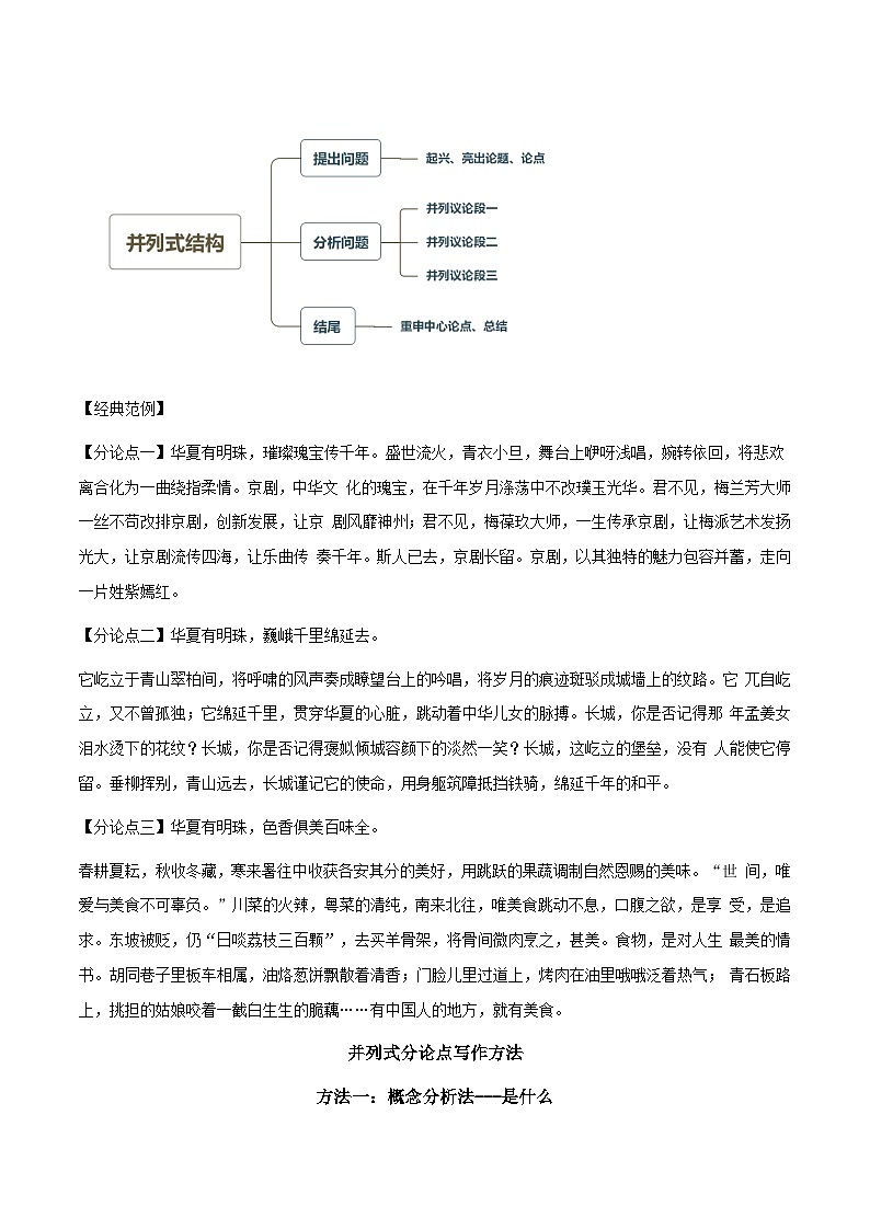 中考语文二轮复习议论文实用写作方法练习第01课 分论点结构、分论点写作（教师版）第2页