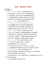 中考语文一轮复习考点归纳与考题精练考点03 词语、成语（考题精练）（2份，原卷版+解析版）