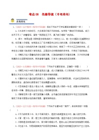 中考语文一轮复习考点归纳与考题精练考点08 名著导读（考题精练）（2份，原卷版+解析版）