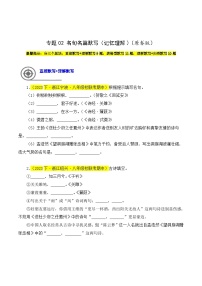 (浙江专用)初中语文八年级下册期中专题练习专题02  名句名篇默写（记忆理解）30题（2份，原卷版+解析版）