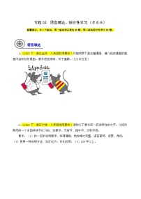 (浙江专用)初中语文八年级下册期中专题练习专题03  语言表达、综合性学习（2份，原卷版+解析版）
