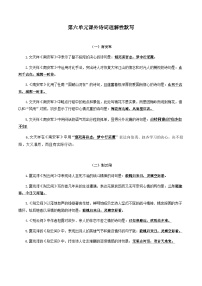 部编版初中语文九年级下册知识梳理与能力训练10 第六单元课外古诗词理解性默写（含解析）