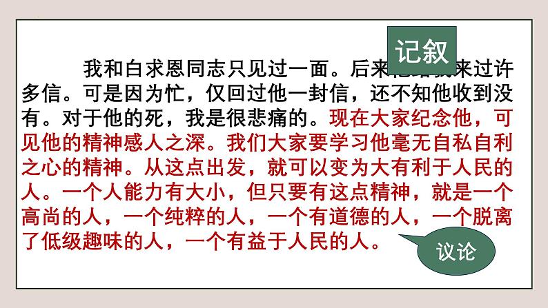 中考语文一轮复习作文高分技巧点拨课件第1讲 语言表达之夹叙夹议第5页