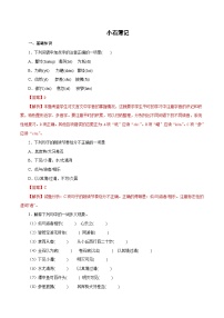 部编版初中语文八年级下册知识梳理与能力训练04 小石潭记（含解析）
