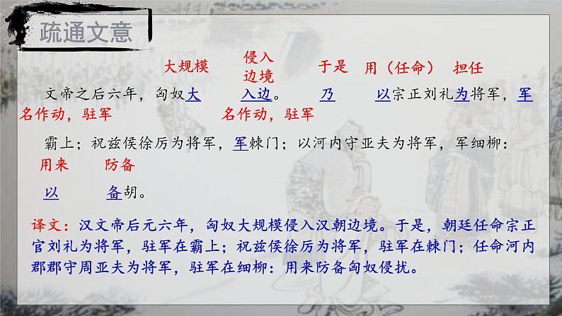 统编版语文八年级上册第25课《周亚夫军细柳》教学课件第7页