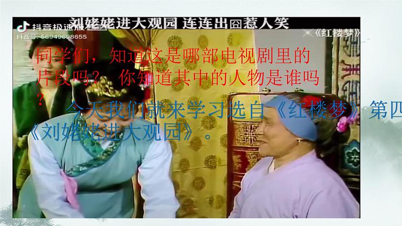 统编版语文九年级上册第25课《刘姥姥进大观园》课件第1页