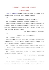 中考语文精选题集(浙江专用)专题16新闻阅读(原卷版+解析)