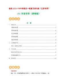 中考语文一轮复习讲与练01 字音字形（2份，原卷版+解析版）