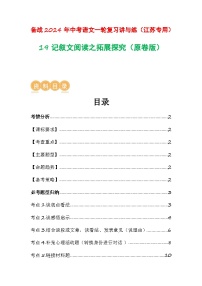 中考语文一轮复习讲与练19 记叙文阅读之拓展探究（2份，原卷版+解析版）