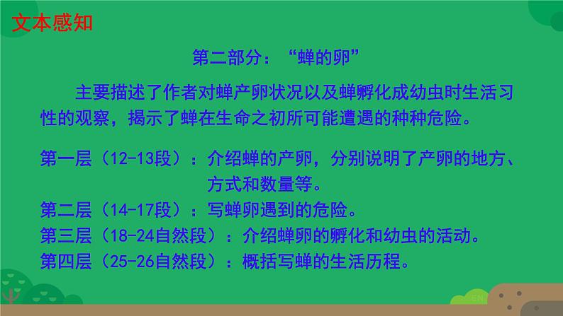 初中语文人教部编版八年级上册 21  蝉  课件第7页