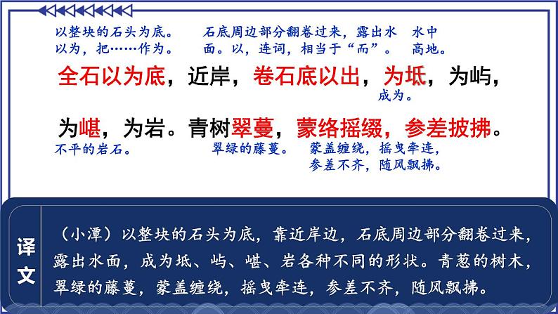 部编版2024八年级语文下册10 小石潭记 课件第8页