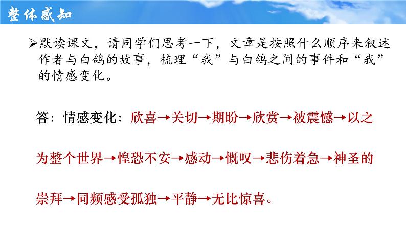 统编版语文七年级上册第18课《我的白鸽》课件第8页