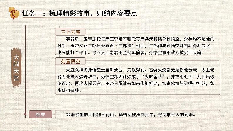 初中语文人教部编版七年级上册《西游记》经典情节赏读主题交流课 课件第8页