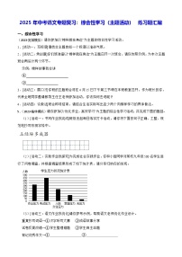 2025年中考语文专题复习：综合性学习（主题活动） 练习题汇编（含答案解析）