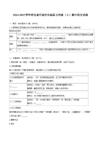 2024-2025学年河北省石家庄市赵县七年级（上）期中语文试卷（含详细答案解析）