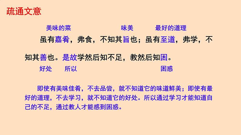 初中语文人教部编版八年级下册 虽有嘉肴 课件第7页