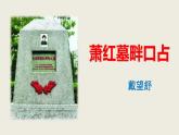 部編版九下語文第3課《短詩五首》之《蕭紅墓畔口占》同步課件