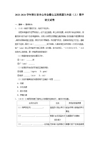 2023-2024学年浙江省舟山市金衢山五校联盟九年级（上）期中语文试卷