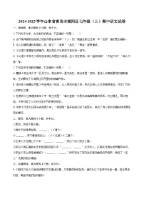 2024-2025学年山东省青岛市城阳区七年级（上）期中语文试卷（含详细答案解析）