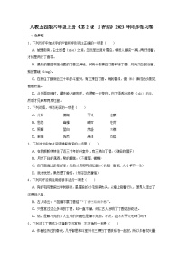 人教部编版 (五四制)六年级上册（2018）2 丁香结课后练习题