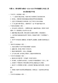 专题04：病句辨析与修改--2024-2025学年统编版七年级上册语文期末提升专练