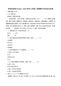 吉林省吉林市2024—2025学年九年级上学期期中考试语文试卷