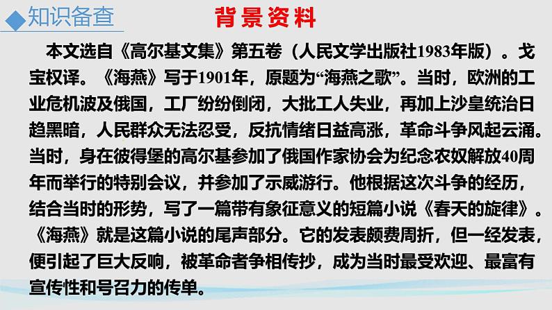 人教部编版（2024）九年级语文下册4海燕精品课件第4页