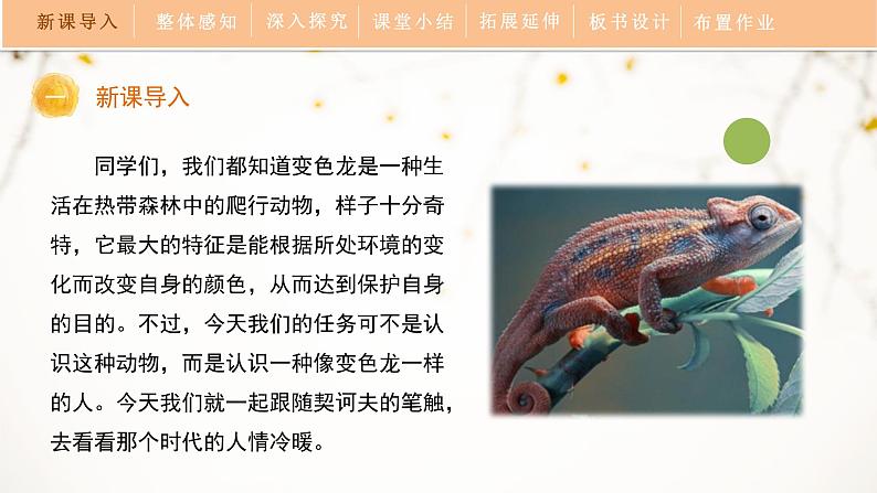 人教部编版（2024）九年级语文下册6变色龙ppt课件第4页