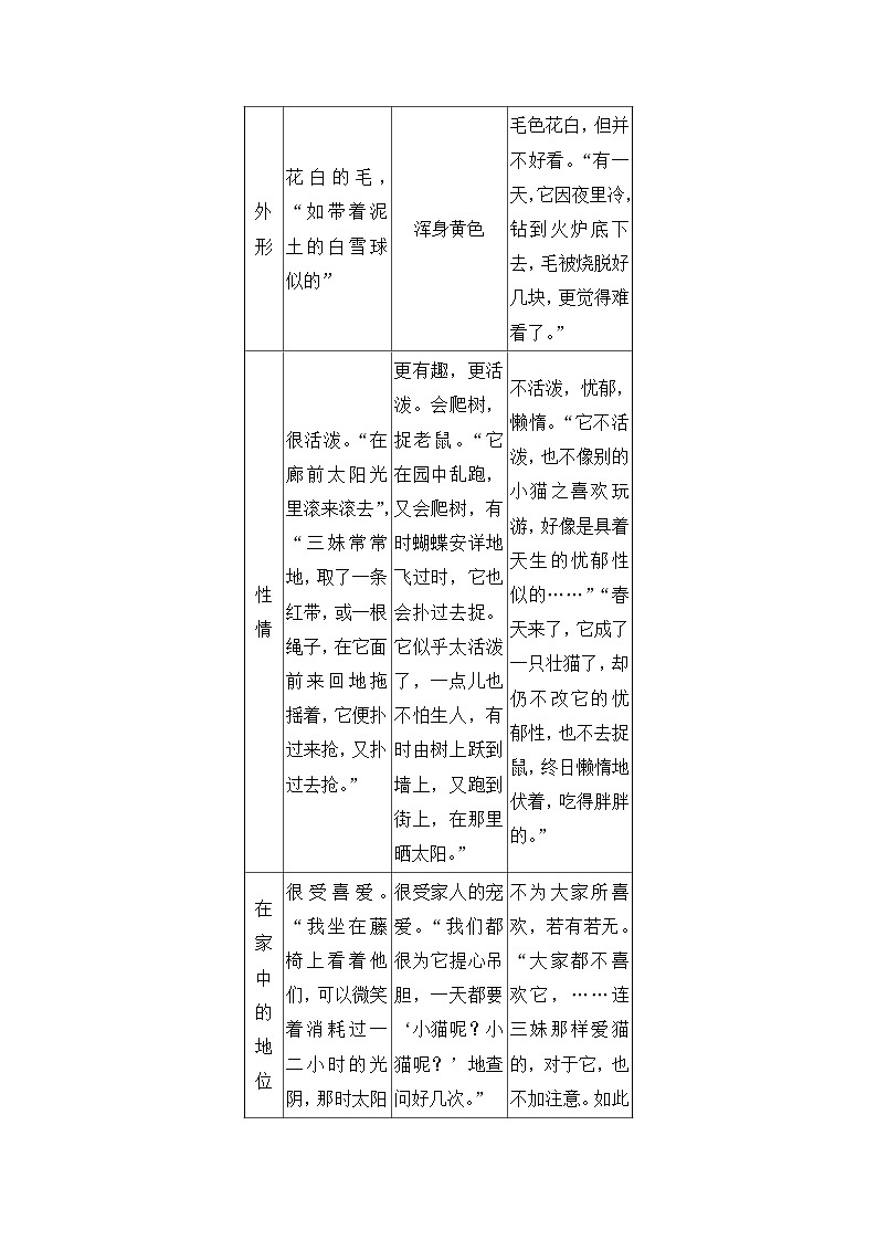 2024-2025学年统编版语文七年级上册 17 猫 教案第3页