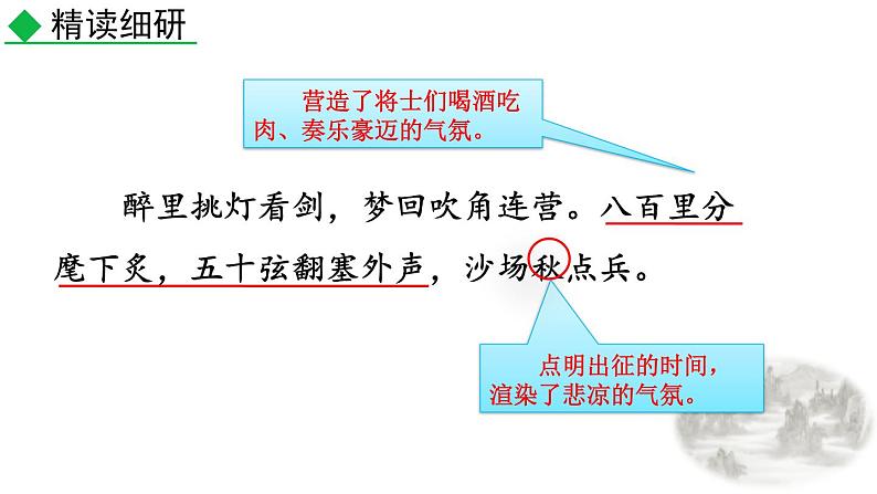 人教部编版（2024）九年级语文下册12词四首-破阵子·为陈同甫赋壮词以寄之课件第7页