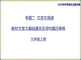2025年中考语文二轮专题复习-《九年级上册教材篇文言文基础通关及词句篇迁移练》课件